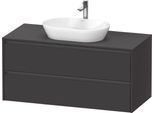 Duravit Ketho.2 Konsolenwaschtischunterbau wandhängend Graphit Supermatt 1200x550x568 mm - K24897080 K24897080800000