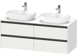 Duravit Ketho.2 Konsolenwaschtischunterbau wandhängend Weiß Matt 1400x550x568 mm - K24898B18180000 K24898B18180000