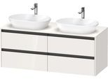 Duravit Ketho.2 Konsolenwaschtischunterbau wandhängend Taupe Supermatt 1400x550x568 mm - K24898R8383 K24898R83830000