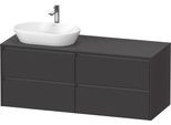 Duravit Ketho.2 Konsolenwaschtischunterbau wandhängend Graphit Supermatt 1400x550x568 mm - K24898L80 K24898L80800000