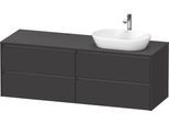 Duravit Ketho.2 Konsolenwaschtischunterbau wandhängend Graphit Supermatt 1600x550x568 mm - K24899R80 K24899R80800000