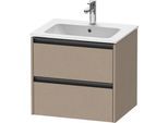 Duravit Ketho.2 Waschtischunterbau wandhängend Leinen Matt 610x480x550 mm - K25262075750000 K25262075750000