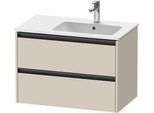 Duravit Ketho.2 Waschtischunterbau wandhängend Taupe Supermatt 810x480x549 mm - K25268083830000 K25268083830000