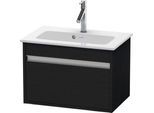 Duravit Ketho Waschtischunterbau wandhängend Eiche Schwarz Matt 600x385x410 mm - KT642201616 KT642201616