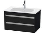Duravit Ketho Waschtischunterbau wandhängend Eiche Schwarz Matt 800x475x480 mm - KT642901616 KT642901616