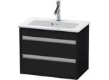 Duravit Ketho Waschtischunterbau wandhängend Eiche Schwarz Matt 600x385x480 mm - KT645201616 KT645201616