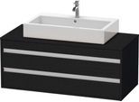 Duravit Ketho Konsolenwaschtischunterbau wandhängend Eiche Schwarz Matt 1200x550x496 mm - KT66560161 KT665601616