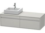 Duravit Ketho Konsolenwaschtischunterbau wandhängend Betongrau Matt 1400x550x426 mm - KT6697L0707 KT6697L0707