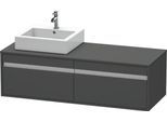 Duravit Ketho Konsolenwaschtischunterbau wandhängend Graphit Matt 1400x550x426 mm - KT6697L4949 KT6697L4949