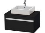 Duravit Ketho Konsolenwaschtischunterbau wandhängend Eiche Schwarz Matt 800x550x426 mm - KT669401616 KT669401616
