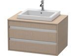 Duravit Ketho Konsolenwaschtischunterbau wandhängend Leinen Matt 800x550x496 mm - KT675407575 KT675407575