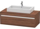 Duravit Ketho Konsolenwaschtischunterbau wandhängend Nussbaum dunkel Matt 1200x550x426 mm - KT669602 KT669602121