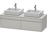 Duravit Ketho Konsolenwaschtischunterbau wandhängend Betongrau Matt 1400x550x426 mm - KT6697B0707 KT6697B0707