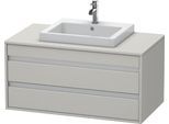 Duravit Ketho Konsolenwaschtischunterbau wandhängend Betongrau Matt 1000x550x496 mm - KT675500707 KT675500707