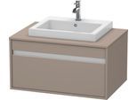 Duravit Ketho Konsolenwaschtischunterbau wandhängend Basalt Matt 800x550x426 mm - KT679404343 KT679404343