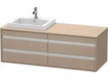 Duravit Ketho Konsolenwaschtischunterbau wandhängend Leinen Matt 1400x550x496 mm - KT6757L7575 KT6757L7575