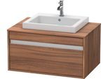 Duravit Ketho Konsolenwaschtischunterbau wandhängend Nussbaum Matt 800x550x426 mm - KT679407979 KT679407979