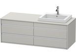 Duravit Ketho Konsolenwaschtischunterbau wandhängend Betongrau Matt 1400x550x496 mm - KT6757R0707 KT6757R0707