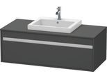 Duravit Ketho Konsolenwaschtischunterbau wandhängend Graphit Matt 1200x550x426 mm - KT679604949 KT679604949