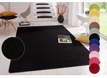 Teppich HANSE HOME "Fancy" Gr. 31, schwarz, B:133cm H:7mm L:195cm, Kunstfaser, Teppiche, Teppich, Kurzflor, Läufer, uni, gekettelt, Wohnzimmer, Schlafzimmer, Esszimmer