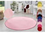 HANSE Home Teppich »Fancy«, rund, 7 mm Höhe, Kurzflor, Weich, Einfarbig, Wohnzimmer, Schlafzimmer, Esszimmer