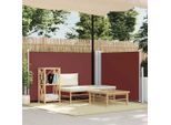 vidaXL Ausziehbare Seitenmarkise Braun 120 x 600 cm