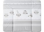 roba® Wickelauflage »Eulenbabys grau, 85 x 75 cm«