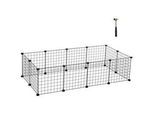 Xxxl Heimtiergehege , Schwarz , Metall, Kunststoff , 143x46x73 cm , Freizeit & Co, Tierbedarf, Tierzubehör