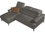Egoitaliano Ecksofa "Soul, Design und Sitzkomfort auf hohem Niveau, tolle Details, L-Form" mit Recamiere, inkl. Kopfteilverstellung