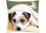 Stickkissen "Kleiner Hund"