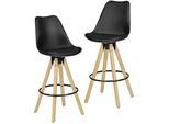Barhockerset 'WL5.046' , 2 - er Set , schwarz