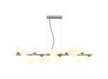 LED-Hängeleuchte Riha Opal/Nickelfarben max. 3,5Watt