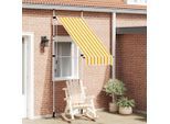 vidaXL Markise Einziehbar Handbetrieben 100 cm Orange/Weiß Gestreift