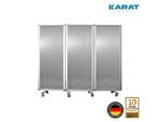 Karat office Doppelseitige Trennwand 3-teilig Semi-Transparent