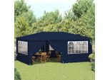 vidaXL Profi-Partyzelt mit Seitenwänden 4×6 m Blau 90 g/m²
