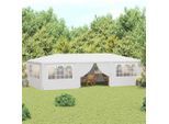 vidaXL Profi-Partyzelt mit Seitenwänden 4×9 m Weiß 90 g/m²