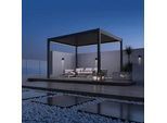 Pergola Deluxe ca. 300x400 cm Anthrazit Netzbetrieb inkl.LED