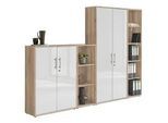 Aktenschrank Office Edition Sw Set 4 Sonoma Eiche/Weiß