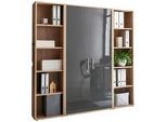 Aktenschrank Office Edition Sw Set 3 hoch Eiche/Anthrazit