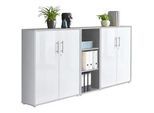 Aktenschrank Office Edition Sw Set 8 Grau/Weiß