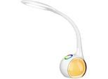 Boxxx Led-Schreibtischleuchte , Weiß , Kunststoff , Uni , oval , F , 51 cm , drehbar, Farbwechsler, Flexarm, Farben fixierbar, Touch (on/off) , Lampen & Leuchten, Innenbeleuchtung, Tischlampen, Schreibtischlampen