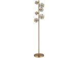 Globo Led-Stehleuchte , Goldfarben, Transparent , Glas , 40 mm , 36x155x28 cm , Ce , Fußschalter , Lampen & Leuchten, Leuchtenserien