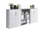 Aktenschrank Office Edition Sw Set 9 Grau/Weiß