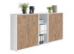 Aktenschrank Office Edition Sw Set 8 Weiß/Eichefarben