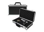 HMF 14403-02 Alu Waffenkoffer für Pistolen mit Zahlenschloss, 42 x 26 x 12 cm, Schwarz