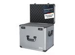 HMF 14422-02 Alu Fotokoffer, Miniaturenkoffer mit Rasterschaumstoff, 46 x 33 x 41 cm