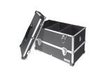 HMF 14660-02 Alu Werkzeugkoffer leer, 2 Etagen, 44 x 32,5 x 24 cm, Schwarz