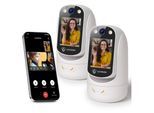 LUVISION 2er Set PTZ Gegensprechkamera Video Anruf Kamera Telefonkamera WLAN Überwachungskamera Senioren Baby Autotracking