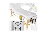 tectake® 3 Zonen Massageliege-Set, Breite 70 cm, Polsterung 7,5 cm, mit Holzgestell, 218 x 102 x 90 cm