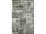Obsession Flachwebeteppich , Silberfarben , Textil , Struktur , quadratisch , 80x150 cm , für Fußbodenheizung geeignet , Teppiche Und Böden, Teppiche, Webteppiche